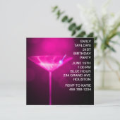 Hot Pink Martini Vrouwen Hot Pink 21ste verjaardag Kaart (Staand voorkant)