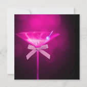 Hot Pink Martini Vrouwen Hot Pink 21ste verjaardag Kaart (Achterkant)