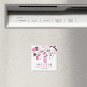 Hot Pink Mason Jars & Flowers Save the Date Magnet (Insitu (Vaatwasser))