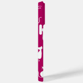 HOT PINK MET WHITE SITE CAT PATTERN Case-Mate iPhone CASE (Achterkant / Rechts)