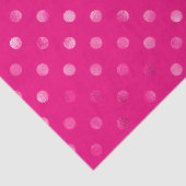 Hot Pink Metallic Faux Foil Polka Dot Swiss Stippe Tissuepapier (Detail)