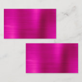 Hot Pink Metallic Shimmer Folie Blank Plaatskaartje (Voorkant / Achterkant)