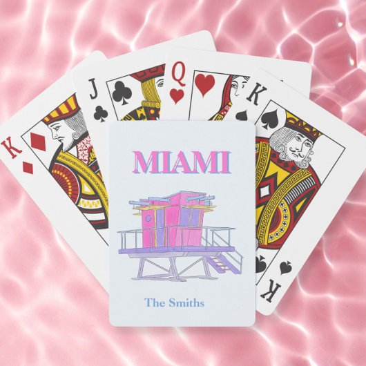 Hot Pink Miami Pokerkaarten