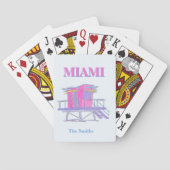 Hot Pink Miami Pokerkaarten (Achterkant)