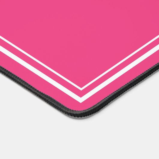 Hot Pink Minimalist Monogram Bureaumat (Hoek)