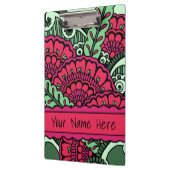 Hot Pink Mint Green Zen Mandala Art Classroom Naam Klembord (Links)