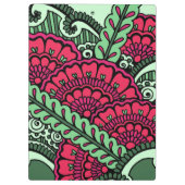 Hot Pink Mint Green Zen Mandala Art Classroom Naam Klembord (Achterkant)
