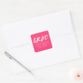 Hot pink | Modern Afstuderen met verf Vierkante Sticker (Envelop)