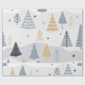 Hot Pink Modern Groovy kerst Cadeaupapier (Vlak)