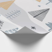 Hot Pink Modern Groovy kerst Cadeaupapier (Hoek)