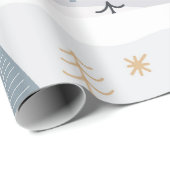 Hot Pink Modern Groovy kerst Cadeaupapier (Rol Hoek)