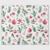 Hot Pink Modern Groovy kerst Cadeaupapier (Vlak)