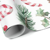 Hot Pink Modern Groovy kerst Cadeaupapier (Rol Hoek)