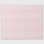 Hot Pink Modern Groovy kerst Cadeaupapier (Vlak)