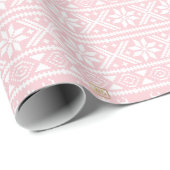 Hot Pink Modern Groovy kerst Cadeaupapier (Rol Hoek)