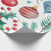 Hot Pink Modern Groovy kerst Cadeaupapier (Hoek)