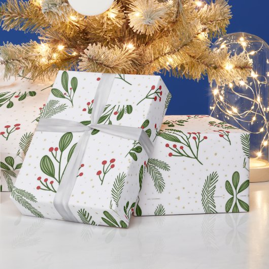 Hot Pink Modern Groovy kerst Cadeaupapier (Feestdagen)