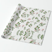 Hot Pink Modern Groovy kerst Cadeaupapier (Uitgerold)