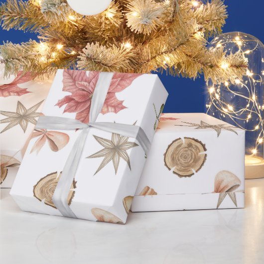 Hot Pink Modern Groovy kerst Cadeaupapier (Feestdagen)