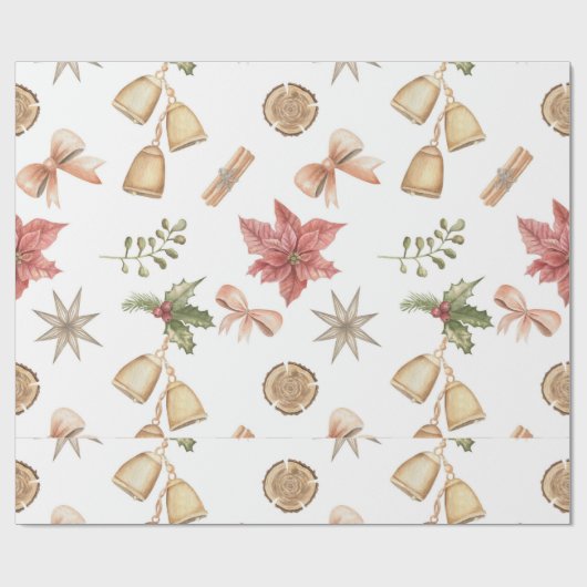 Hot Pink Modern Groovy kerst Cadeaupapier (Vlak)