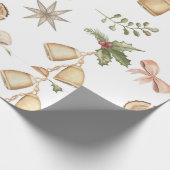 Hot Pink Modern Groovy kerst Cadeaupapier (Hoek)