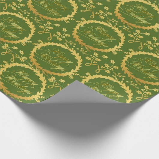 Hot Pink Modern Groovy kerst Cadeaupapier (Hoek)