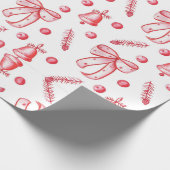 Hot Pink Modern Groovy kerst Cadeaupapier (Hoek)