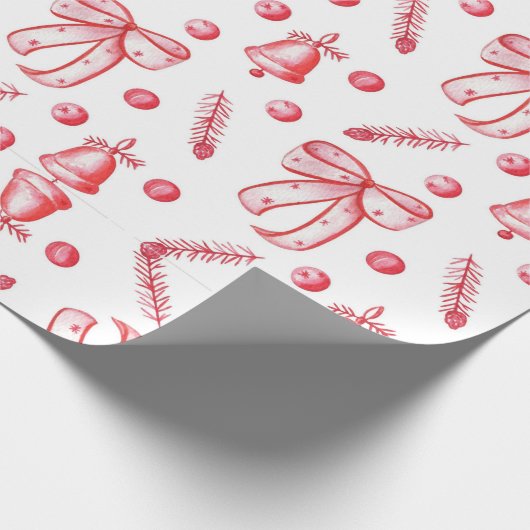 Hot Pink Modern Groovy kerst Cadeaupapier (Hoek)