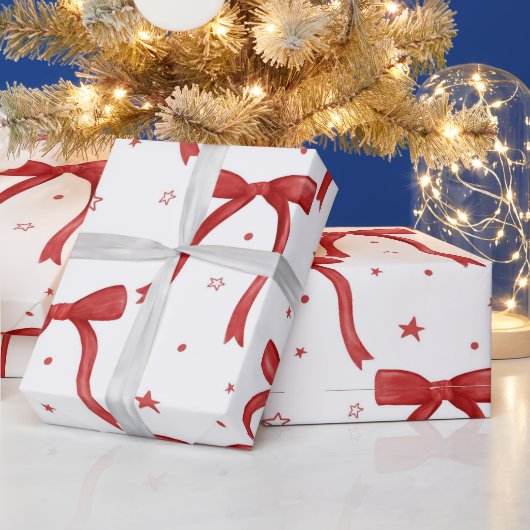 Hot Pink Modern Groovy kerst Cadeaupapier (Feestdagen)