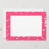 Hot Pink Modern Paint Splatter Foto Afstuderen Bedankkaart (Achterkant)