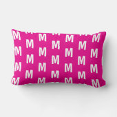 Hot Pink Modern Personalized Name Kussen (Achterkant)