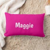 Hot Pink Modern Personalized Name Kussen (Deken)
