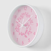 Hot Pink Modern Script Girly Monogram Naam (Hoek)