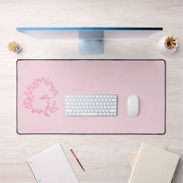 Hot Pink Modern Script Girly Monogram Naam Bureaumat