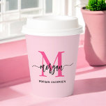 Hot Pink Modern Script Girly Monogram Naam Papieren Bekers<br><div class="desc">Maak uw feesten pop met onze Hot Pink Modern Script Girly Monogram Naam Paper Cups! Met een levendig roze ontwerp zijn deze bekers gepersonaliseerd met jouw naam in een elegant, modern script voor een chique, aangepaste touch. Ideaal voor verjaardagen, feesten of een speciale gelegenheid, ze combineren stijl met functionaliteit. Gemaakt...</div>