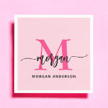 Hot Pink Modern Script Girly Monogram Naam Servet<br><div class="desc">Verhoog uw evenement met onze Hot Pink Modern Script Girly Monogram Naam servetten! Deze servetten zijn voorzien van een gedurfd hot pink ontwerp en zijn gepersonaliseerd met jouw naam in een chique, modern script voor een aangepaste, stijlvolle touch. Perfect voor feesten, douches of speciale gelegenheden, ze voegen een pop van...</div>