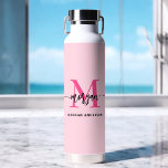 Hot Pink Modern Script Girly Monogram Naam Waterfles<br><div class="desc">Blijf gehydrateerd in stijl met onze Hot Pink Modern Script Girly Monogram Naam Water Bottle! Deze waterfles is voorzien van een gedurfd hot pink ontwerp en is gepersonaliseerd met jouw naam in een elegant, modern script voor een chique, aangepaste toets. Perfect voor school, workouts of onderweg, het is gemaakt van...</div>
