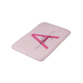 Hot Pink Monogram Dorm Room voor meisjes Badmat (Gekanteld)