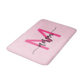 Hot Pink Monogram Dorm Room voor meisjes Badmat (Gekanteld)