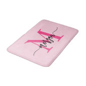 Hot Pink Monogram Dorm Room voor meisjes Badmat (Gekanteld)