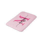 Hot Pink Monogram Dorm Room voor meisjes Badmat (Gekanteld)