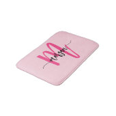 Hot Pink Monogram Dorm Room voor meisjes Badmat (Gekanteld)