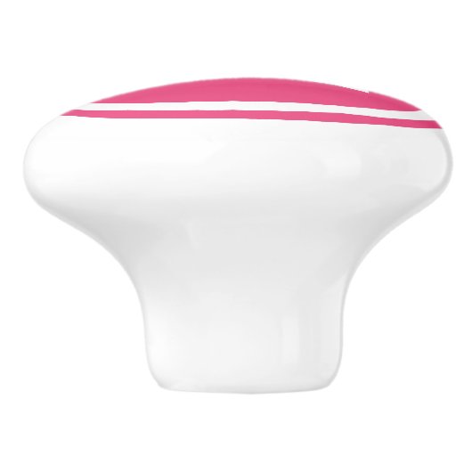 Hot Pink Monogram gepersonaliseerde ladeknop Keramische Knop (Zijkant)