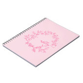 Hot Pink Monogram Meisje Terug naar school Notitieboek (Linkerzijde)