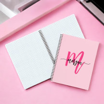 Hot Pink Monogram Meisje Terug naar school