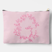 Hot Pink Monogram Naam Meisje Script Etui (Achterkant)