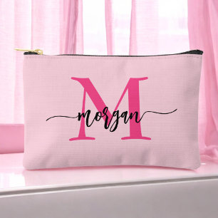 Hot Pink Monogram Naam Meisje Script Etui