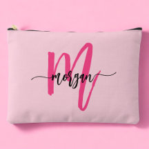 Hot Pink Monogram Naam Meisje Script