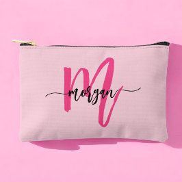 Hot Pink Monogram Naam Meisje Script Etui