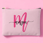 Hot Pink Monogram Naam Meisje Script Etui<br><div class="desc">Organiseer uw benodigdheden in stijl met onze Hot Pink Monogram Name Girl's Script Accessoirezak! Deze tas is voorzien van een opvallend roze ontwerp en is gepersonaliseerd met jouw naam in een elegant lettertype voor een chique, aangepaste toets. Ideaal voor het bewaren van cosmetica, briefpapier of kleine accessoires, het combineert praktische...</div>